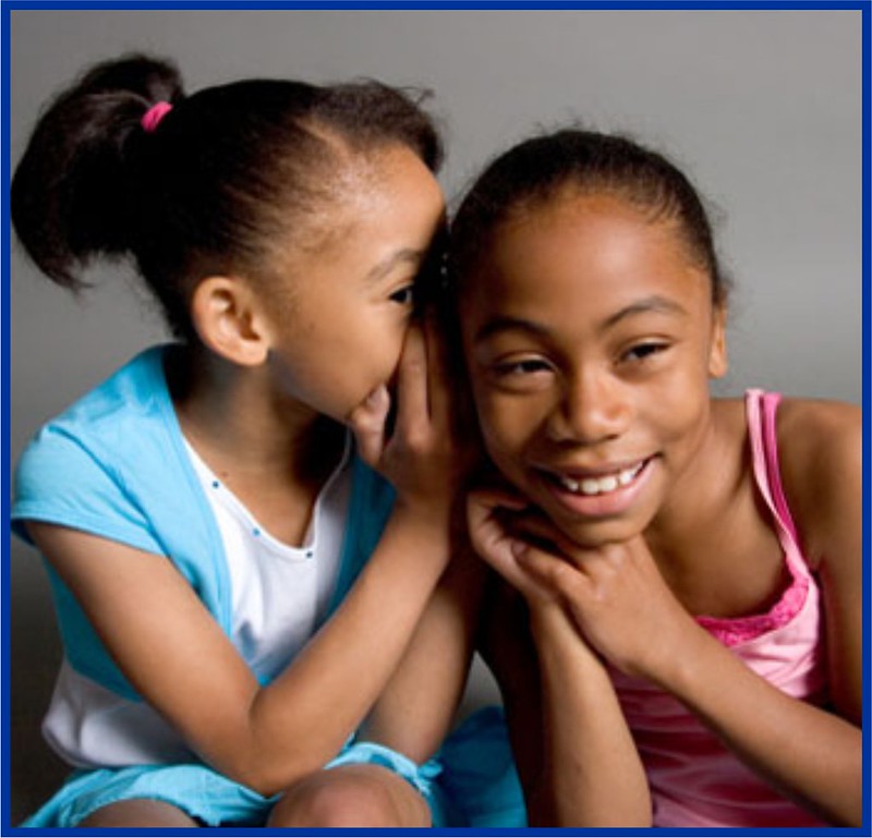 Girls laughing and whispering